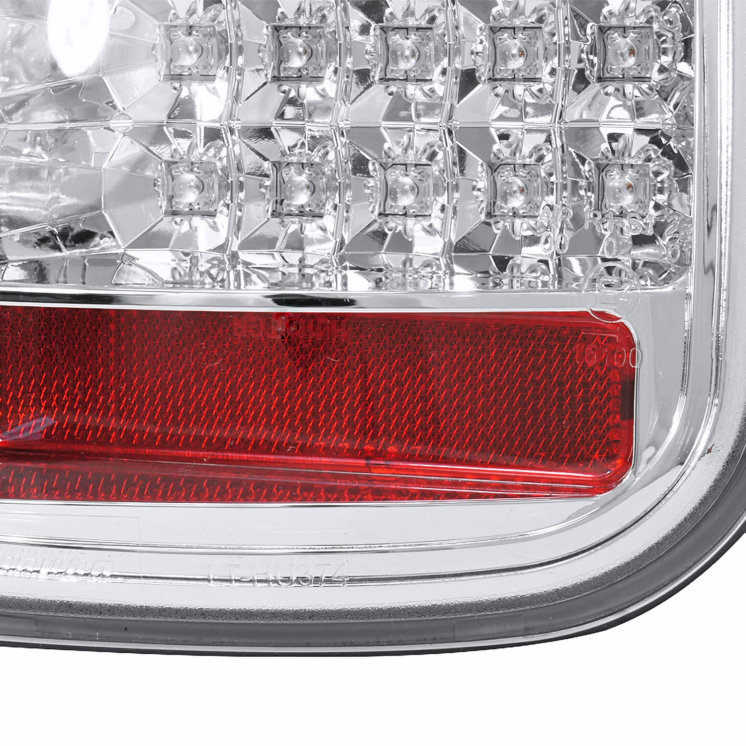 Spec-D Tuning Chrome Housing Clear Lens LED Tail Lights for 2005-2006 Mini Cooper S - Left & Right Pair Assembly - Upgrade Car Rear Lights for Enhanced Visibility & Style