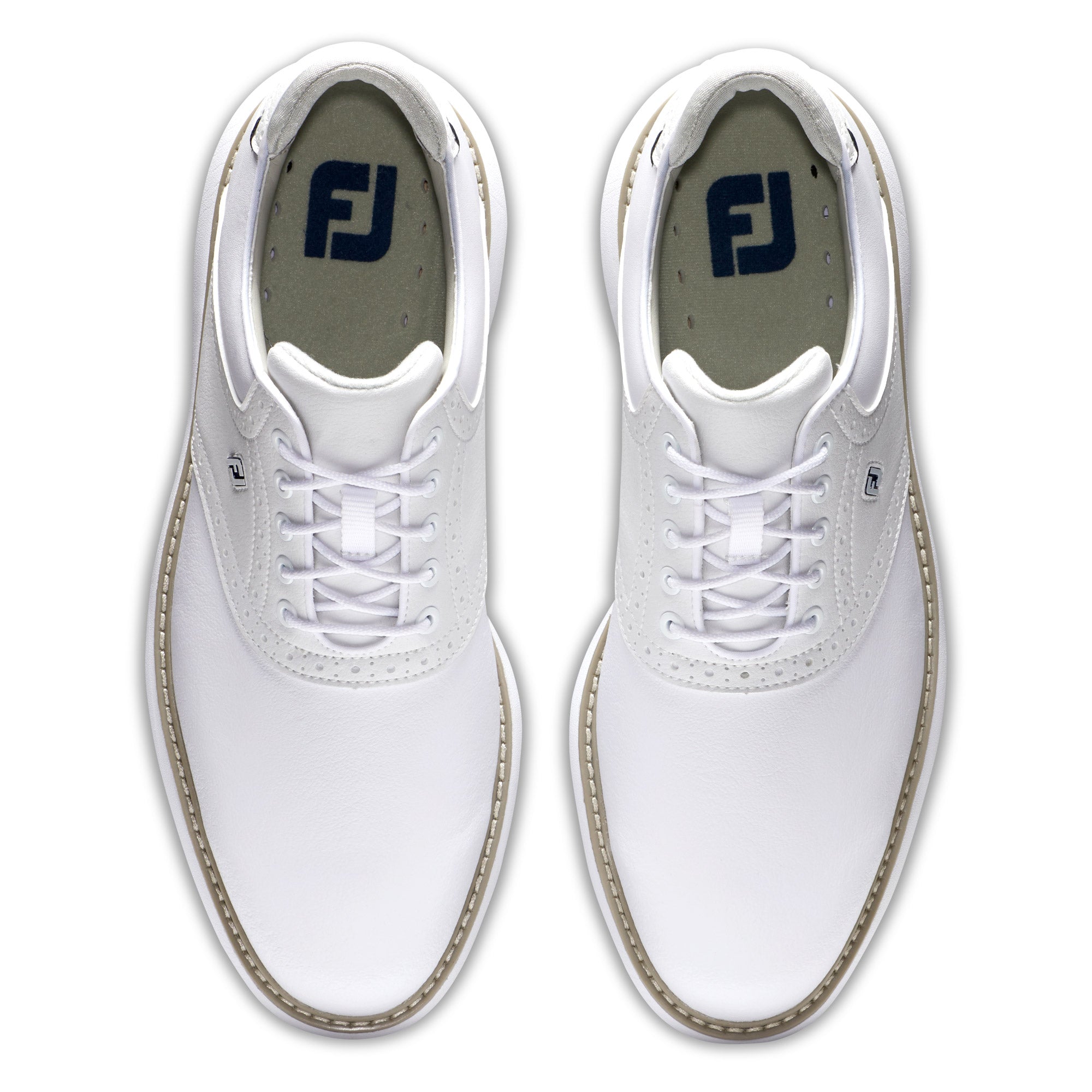 FootJoy Traditions Spiked Men's Golf Shoes - Waterproof & Comfortable Spiked Golf Shoes for Men - Perfect for Wet Conditions & Tournament Play