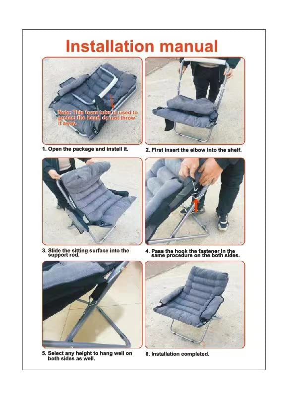 Modern Lazy Chair with Ottoman - Foldable Reclining Lounge Chair with Armrests & Side Pocket - Comfortable Leisure Sofa for Bedroom, Living Room, Office - Perfect for Relaxing, Reading & Napping (Grey)
