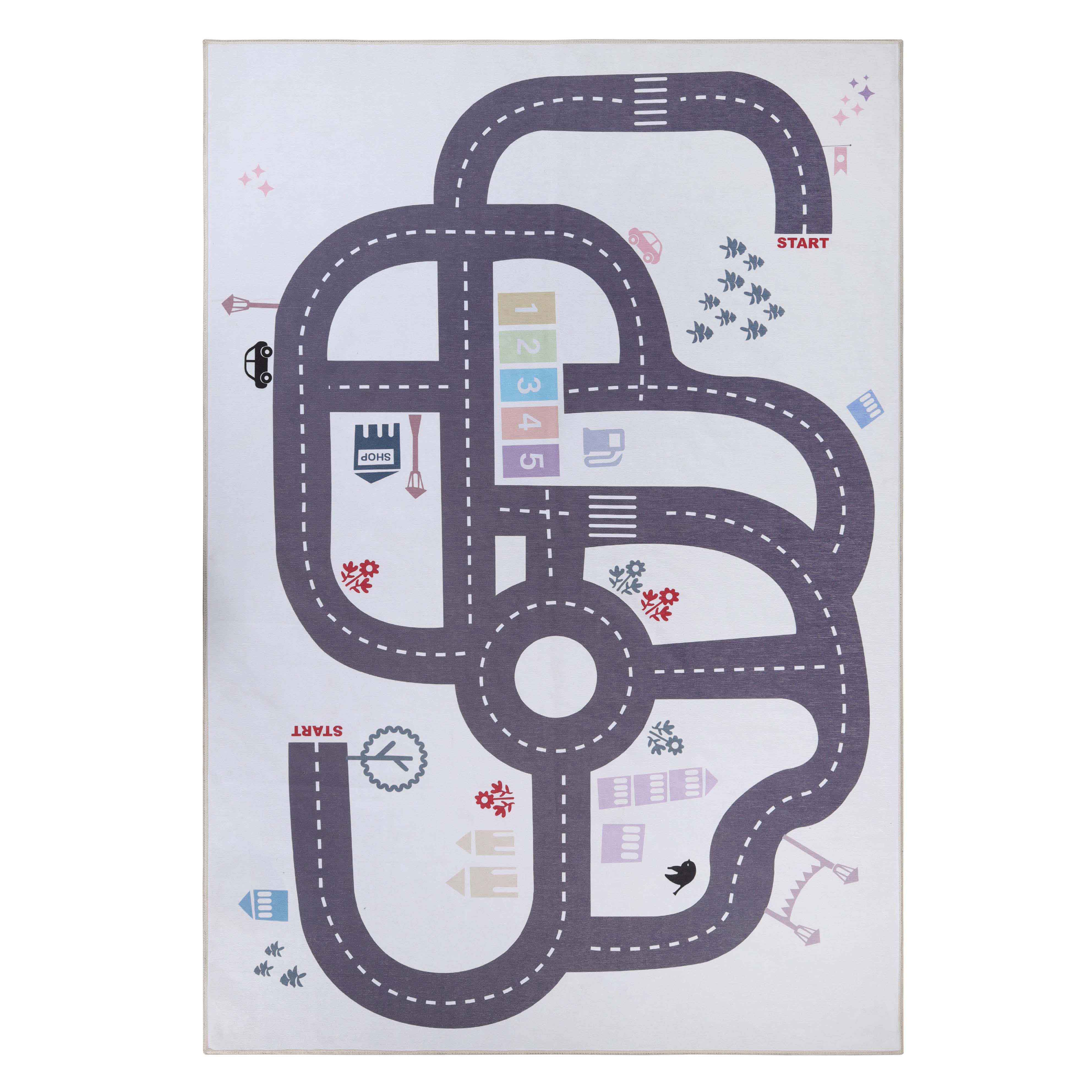 Non-Slip Kids Playroom Rug - Washable Nursery Carpet for Indoor Play Areas | Safe & Soft Floor Mat for Toddlers & Children's Rooms