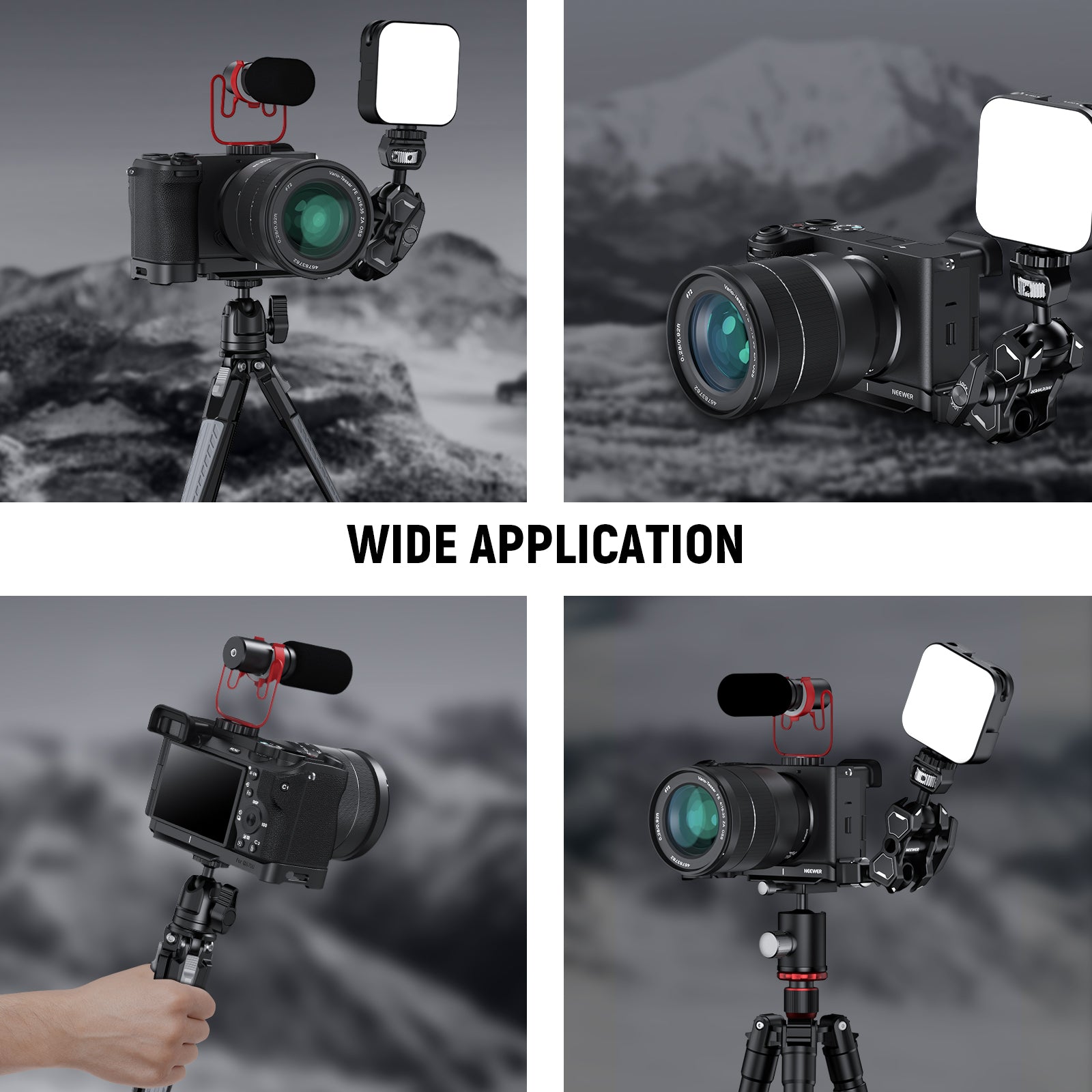 NEEWER CA049 Camera Baseplate for Sony Alpha 6700 - Universal Quick Release Plate for DSLR & Mirrorless Cameras - Perfect for Vlogging, Photography & Travel Accessories