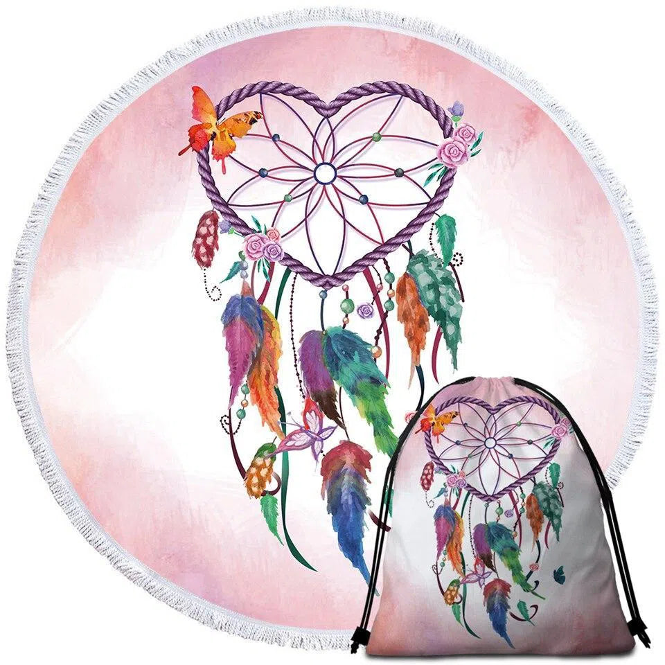 Catch a Dream Quick-Dry Towel with Backpack - Perfect for Beach, Gym, Yoga, and Travel Accessories