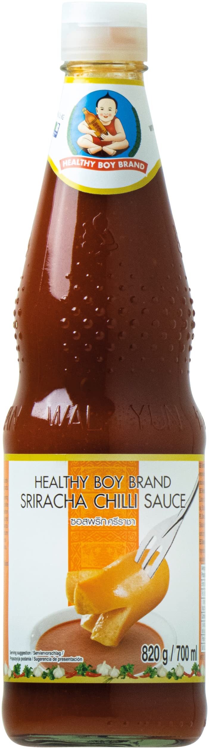 Healthy Boy Sriracha Hot Chili Sauce (700ml) - Spicy Flavor Enhancer for Asian Dishes, Burgers & Stir-Fry Cooking