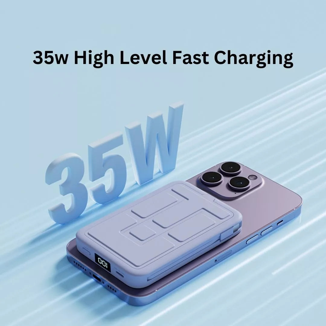 Sanag K68 Magnetic Wireless Fast Charging 10000mAh Portable Power Bank for iPhone 12/13/14/15, Samsung Galaxy - Perfect for Travel, Camping & Emergency Charging