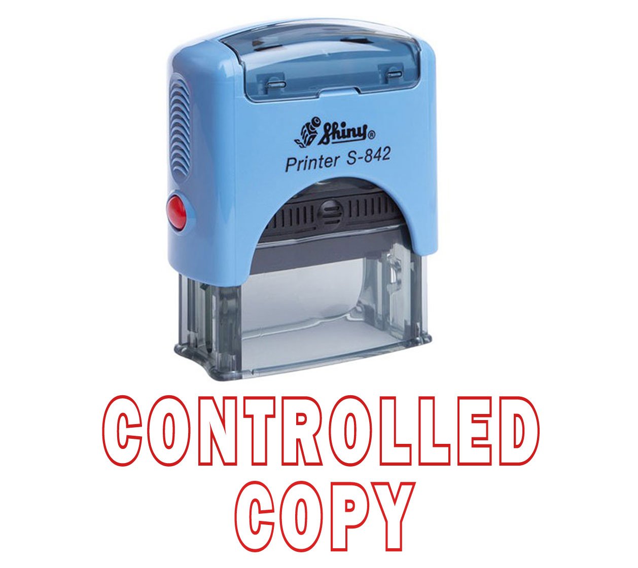Custom Self-Inking Rubber Stamp - Printtoo Controlled Copy Stamp for Office, Business & Legal Documents | Personalized Shiny Stationery Stamp for Signing, Notarizing & Paperwork