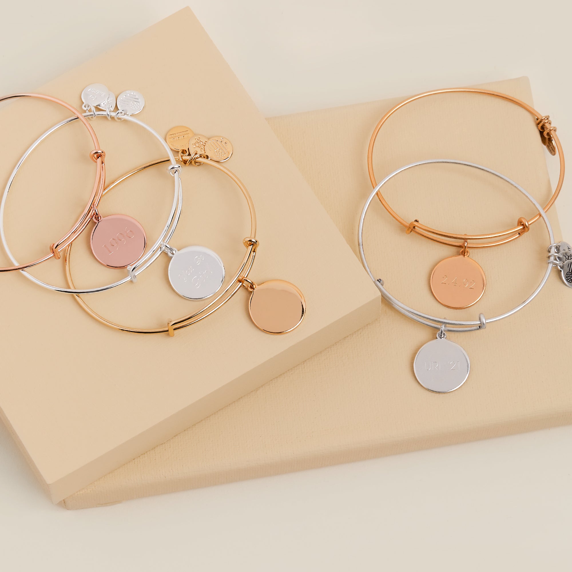 Elegant Circle Charm Bangle Bracelet for Women - Sterling Silver Minimalist Jewelry Gift for Her - Perfect for Everyday Wear & Special Occasions