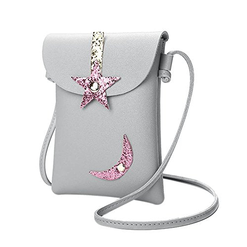Aibearty Women's Glitter Star Moon Shoulder Bag - Stylish Mini Crossbody Purse for Girls & Teens | Perfect for Parties, Concerts & Everyday Use