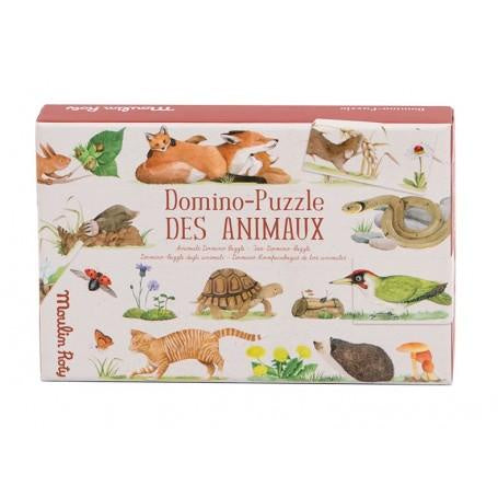 Animals Domino Puzzle Game for Kids - Fun Educational Wooden Toy for Learning & Matching - Perfect for Family Game Night & Preschool Activities