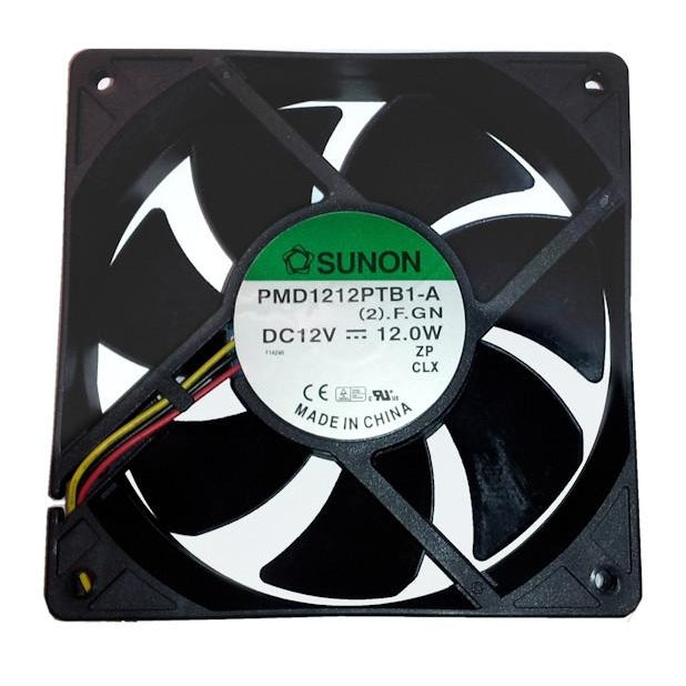 Sunon 120x120x25mm 3Pin Ball Bearing 12V DC Cooling Fan - PMD1212PTB1 A(2).F.GN High Speed for PC, Server, Cabinet & Electronics Cooling