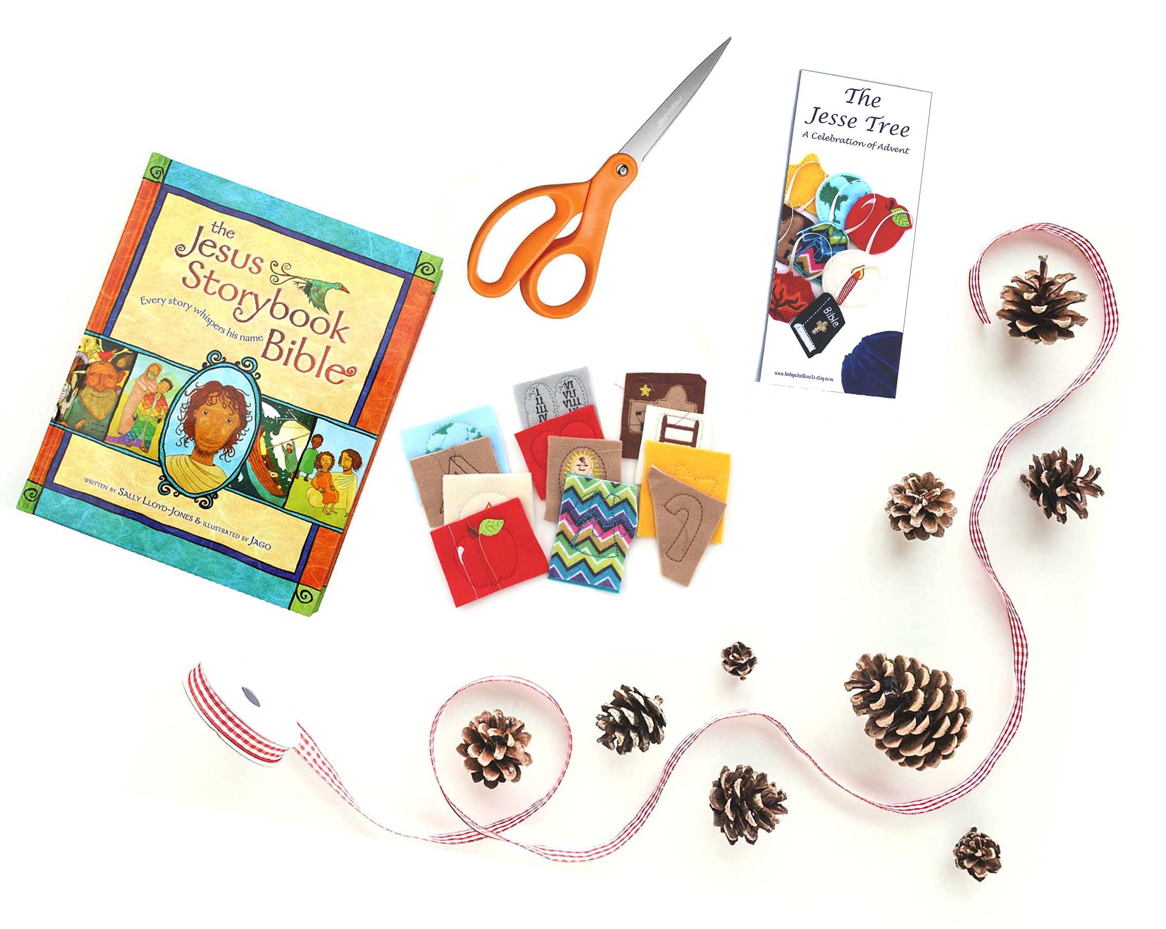 DIY Felt Jesse Tree Advent Ornament Kit - Christmas Bible Story Craft Set for Kids (Jesus Storybook Bible Compatible) | Perfect for Sunday School, Homeschooling & Family Advent Activities