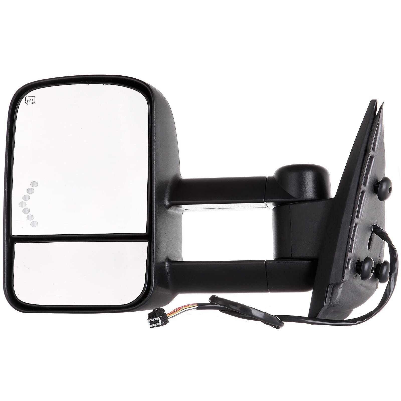 ECCPP Power Heated Towing Mirrors with Arrow Signal Light - Replacement for 2007-2013 Chevy Silverado & GMC Sierra (New Body Style) - Driver & Passenger Side Pair - Perfect for Towing, Camping & Off-Road Adventures