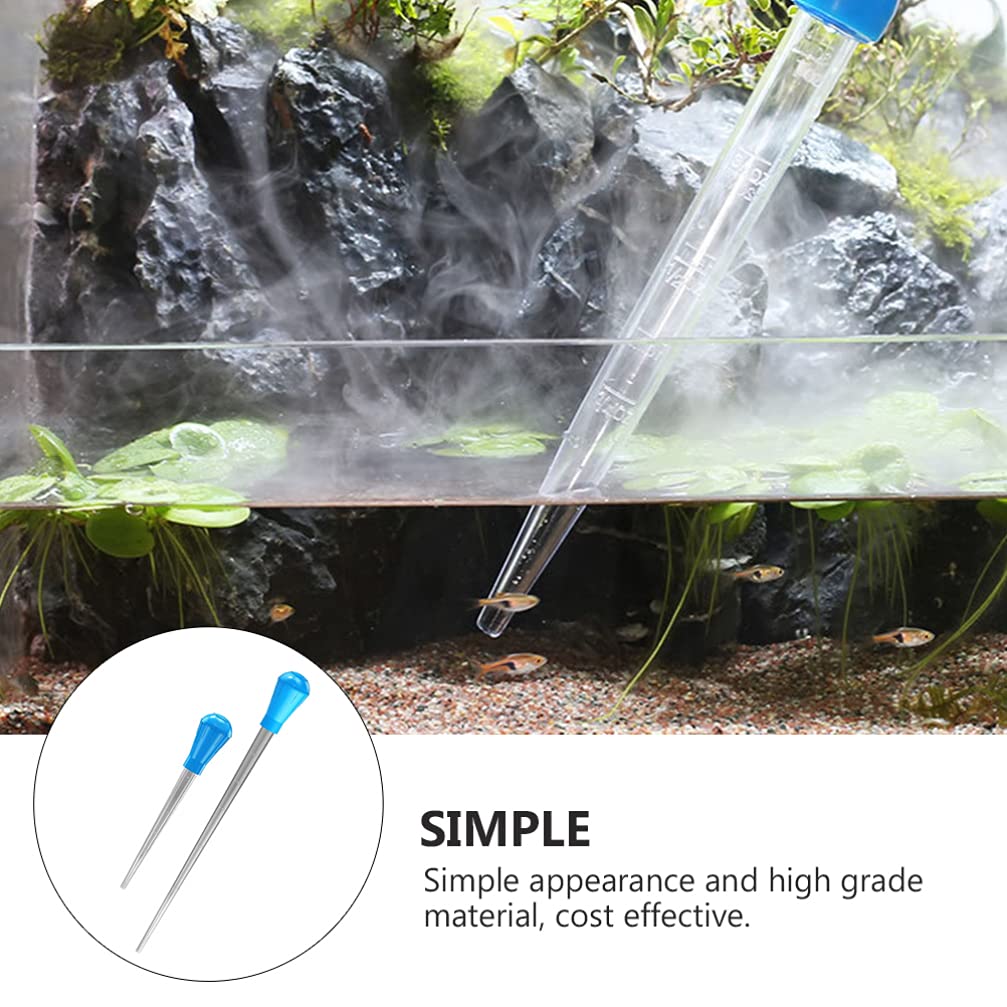 POPETPOP 2-Pack Coral Feeder Tube - Liquid Fertilizer Feeder & Fish Waste Cleaner Tool for Marine Reef Aquariums | Perfect for Spot Cleaning & Coral Feeding in Saltwater Tanks