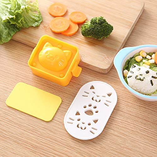 Cute Cat Rice Ball Mold Set - DIY Sushi & Bento Making Kit for Kids - Perfect for Lunch Box, Party Snacks & Japanese Food Decoration