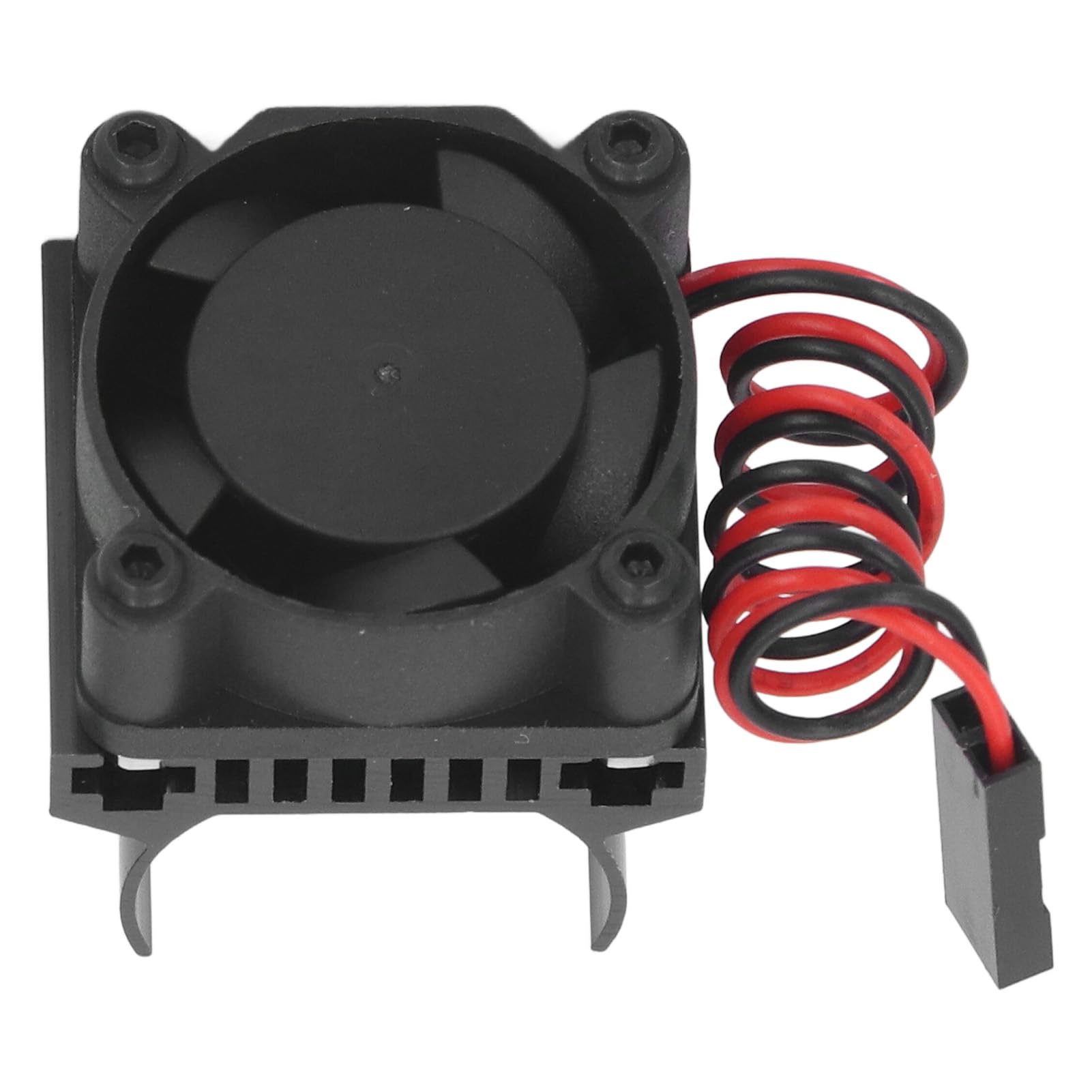 High-Performance RC Motor Cooling Fan & Heatsink for Traxxas 1/18 Scale Remote Control Cars - Black Aluminum Alloy Accessory | Perfect for Off-Road Racing, Crawling & High-Speed Drifting