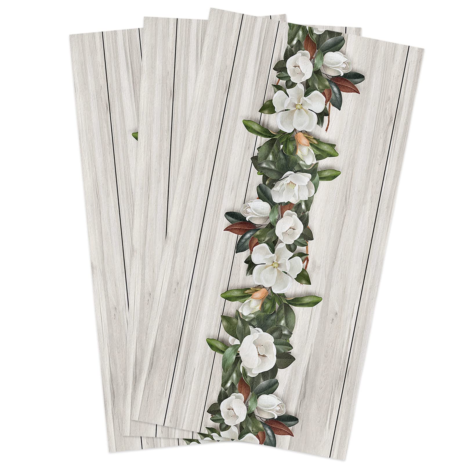 Floral Kitchen Towels Set - Microfiber, Absorbent & Washable for Kitchen & Bathroom Decor