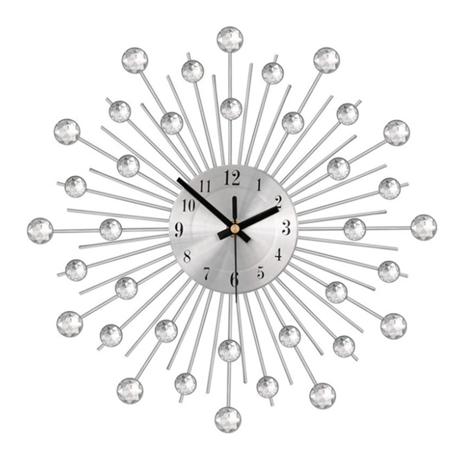 WEIZIWF Silver Tone Modern Wall Clock - European Style Decor for Living Room & Bedroom - Perfect for Home, Office, and Gift Giving