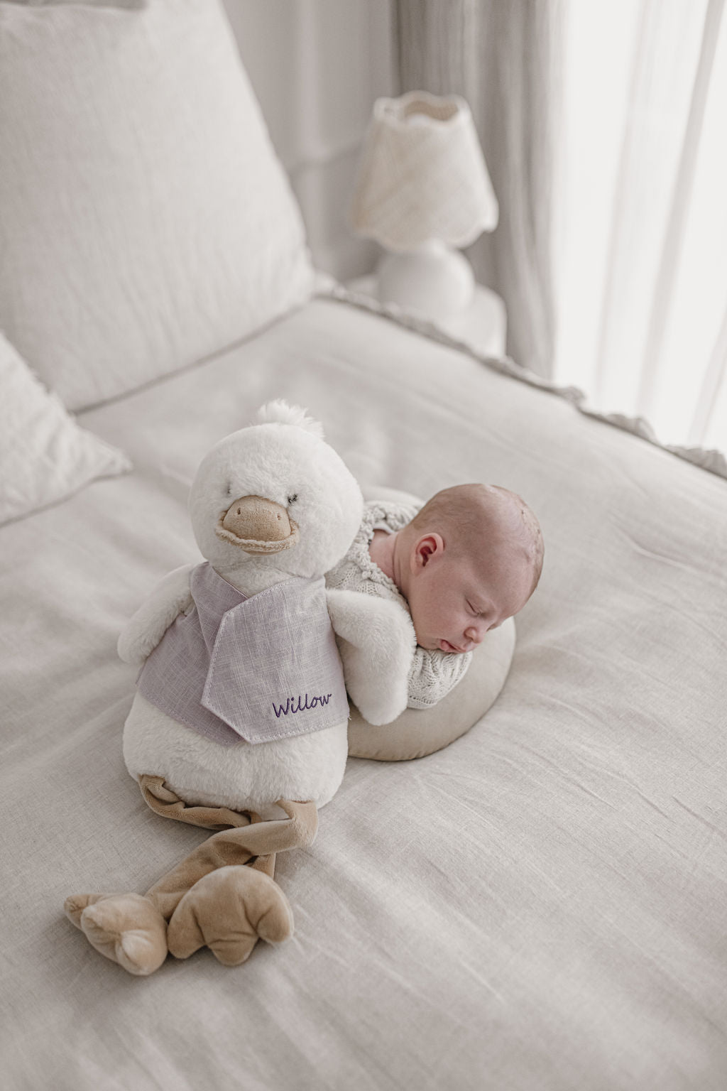Big Bill the Duck Plush Toy - Soft & Cuddly Lilac Stuffed Animal for Kids, Perfect for Bedtime, Gifts & Nursery Decor