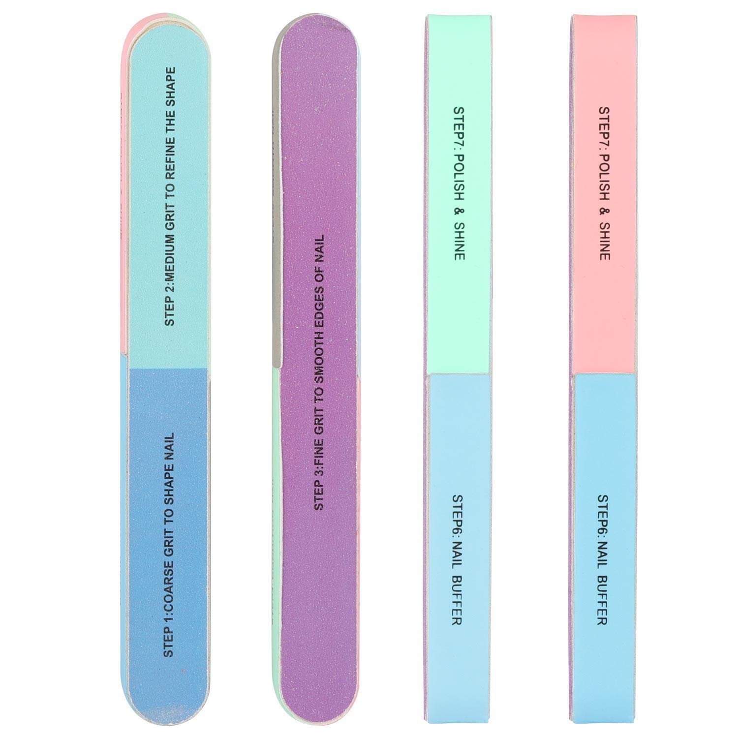 Professional 7-in-1 Nail Buffer & File Kit - Manicure Pedicure Tools with Nail Shaper Bar & Polish Block + Free Nail Polish Remover | Perfect for Home Salon, Nail Art & DIY Nail Care