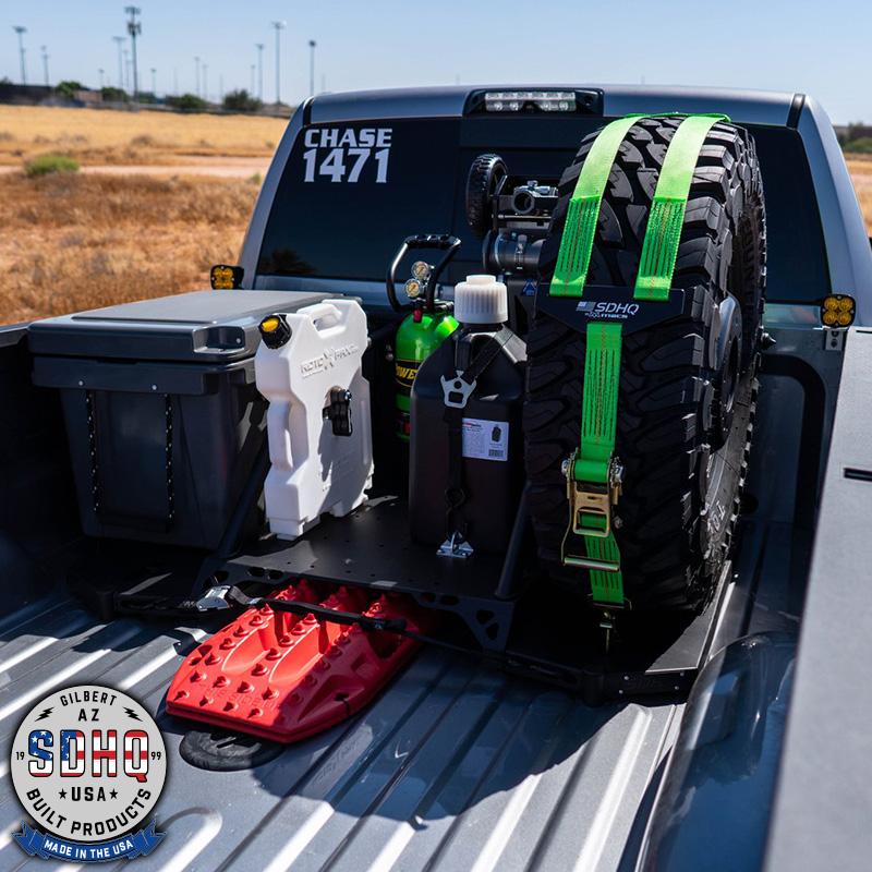 SDHQ Built-In Bed Chase Rack for 2019-2025 Ram 2500/3500 Heavy Duty Trucks | Off-Road Gear Storage & Adventure Accessories