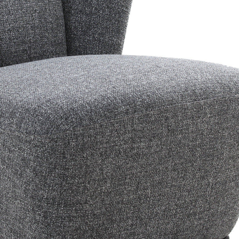 ASTRID Modern Single Seater Sofa - Grey Upholstered Lounge Chair for Living Room, Bedroom & Office | Compact Comfortable Furniture for Small Spaces