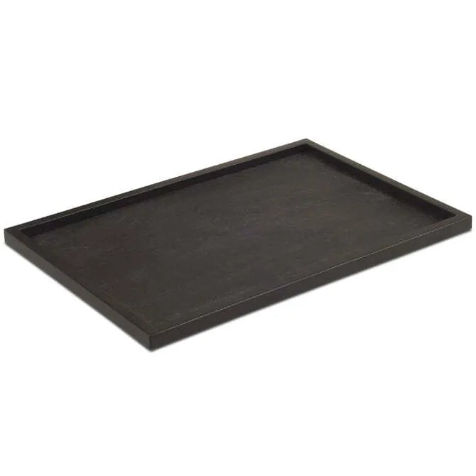 Comatec Faux Slate Serving Tray - 10.75 Inch Rustic Wooden Look Decorative Tray for Dining, Kitchen, Coffee Table & Home Decor