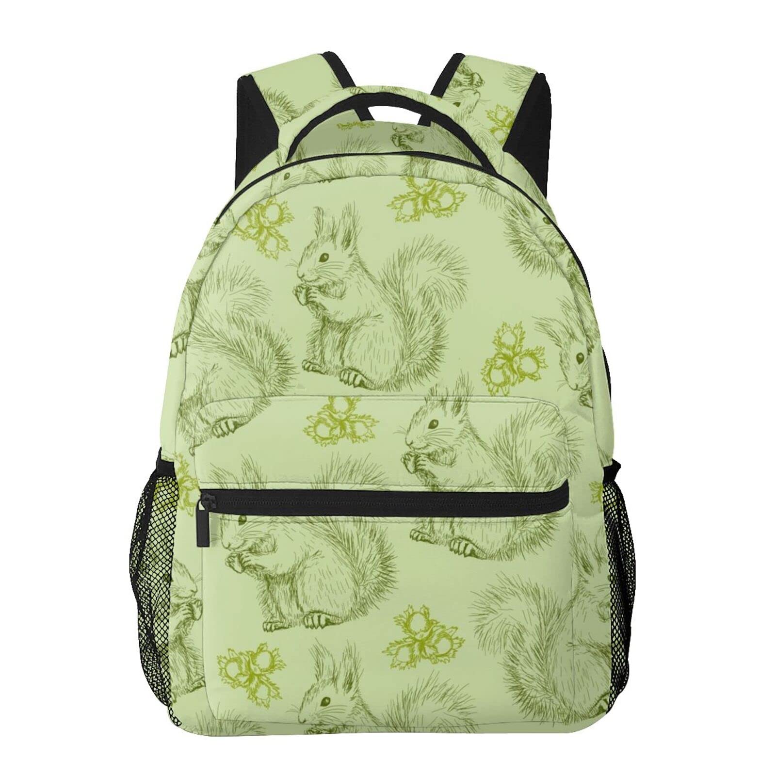 Lightweight Unisex Backpack for School, Travel & Sports - Cute Squirrel Design