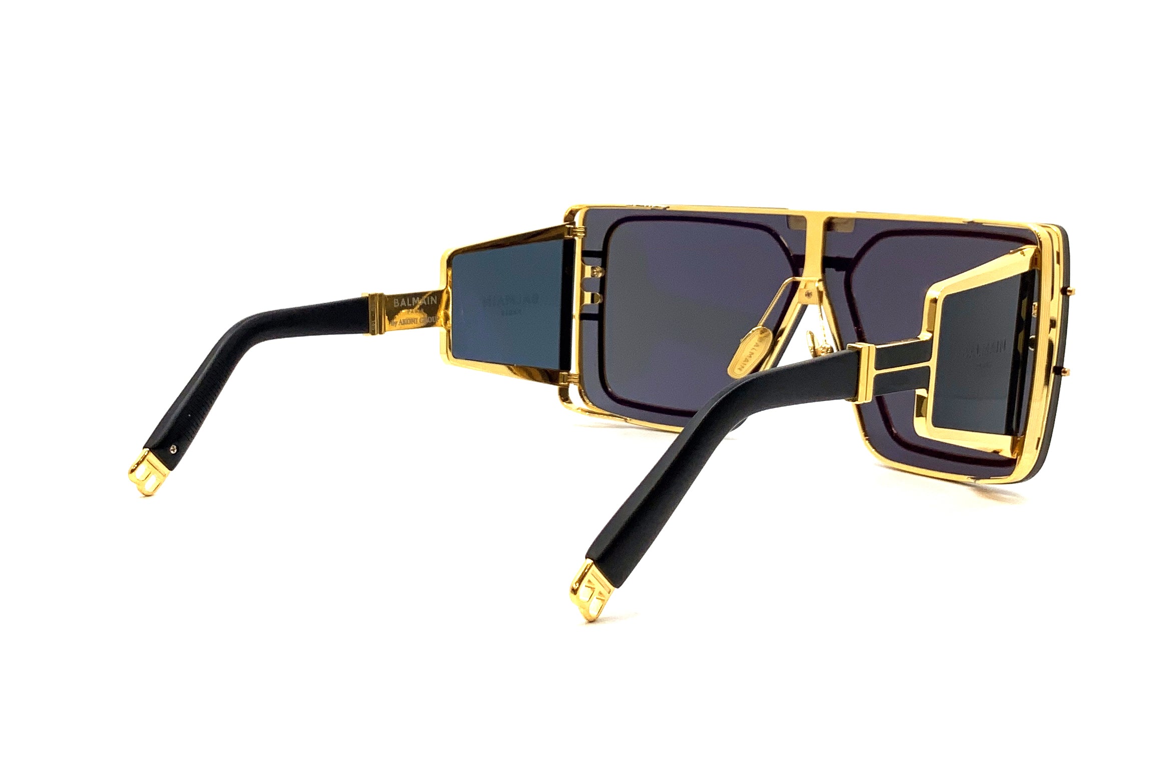 Balmain Wonder Boy Grill (Black/Gold) - Luxury Men's Designer Sunglasses for Driving, Travel & Outdoor Activities