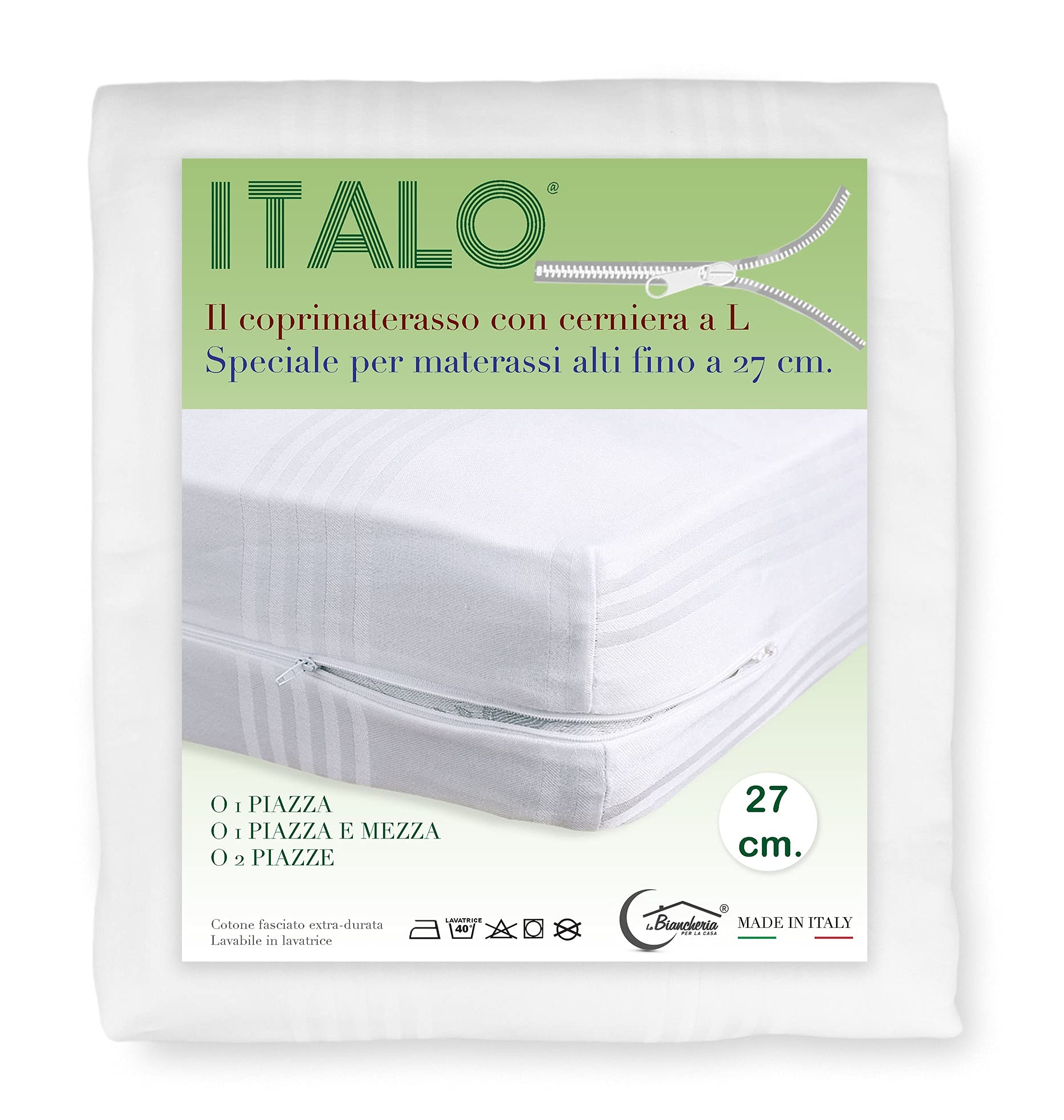 Tex Family Italo - Zippered L-Shaped Mattress Encasement, 27