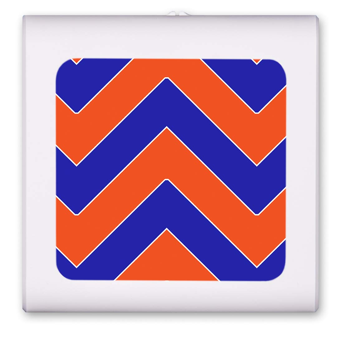 Dimmable LED Night Light with Auto On/Off Sensor - Adjustable Brightness, Warm White Light for Bathroom, Hallway, Nursery & Bedroom - Thunder Football Chevron Design - Perfect for Nighttime Safety & Comfort