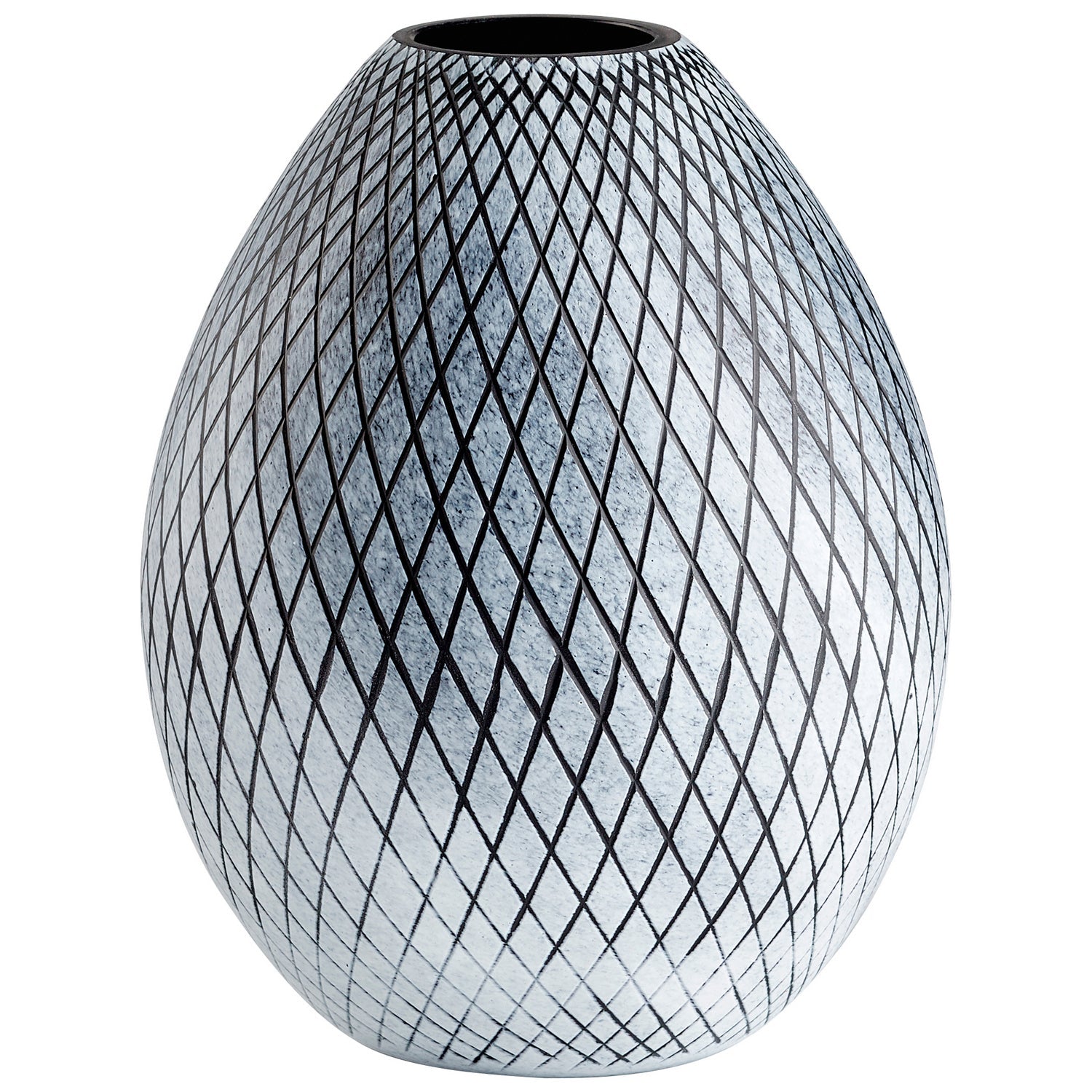 Cyan Design 11095 Bozeman Vase - Frosted Grey Large - Elegant Home Decor for Living Room, Dining Table & Wedding Centerpieces