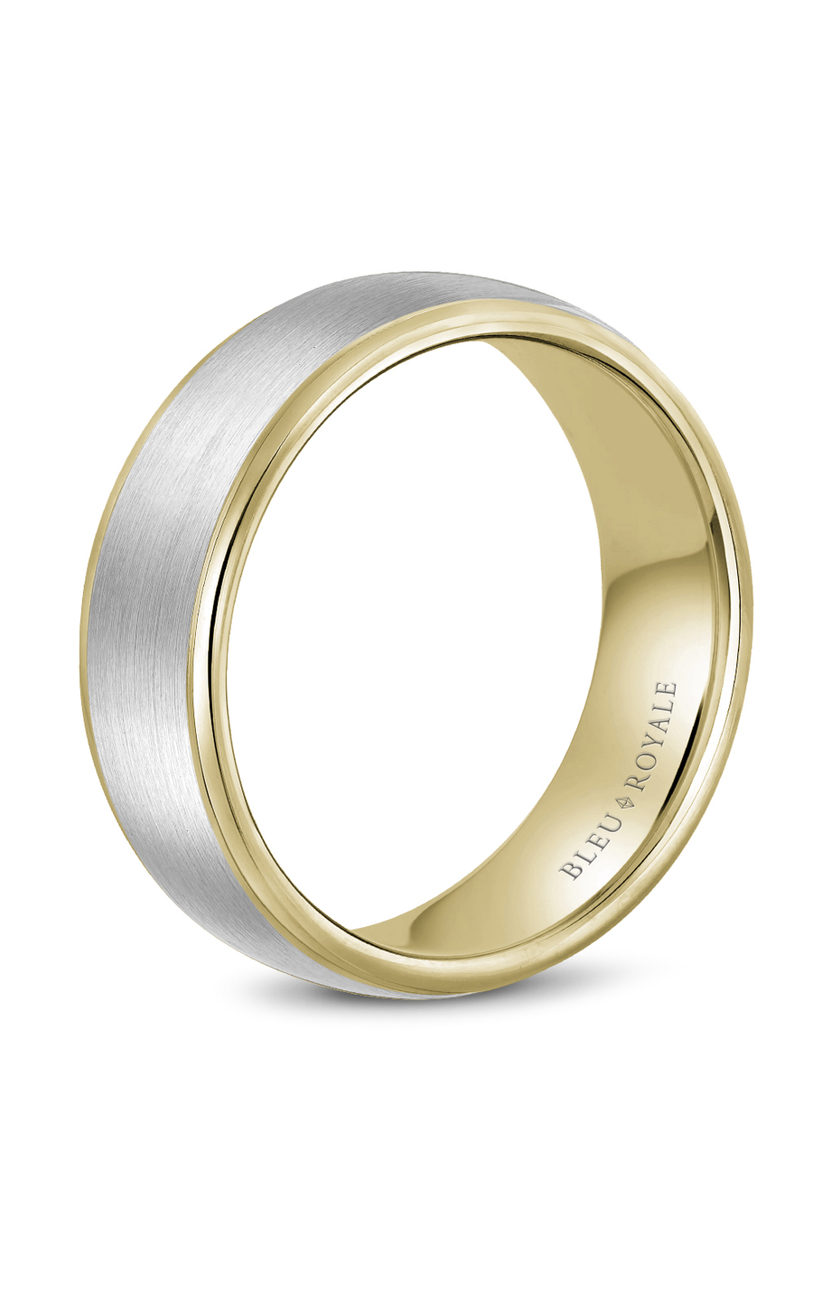 Bleu Royale Men's Wedding Band RYL 058WY65 - 14K White Gold Classic Ring for Grooms & Husbands - Perfect for Weddings, Anniversaries & Special Occasions