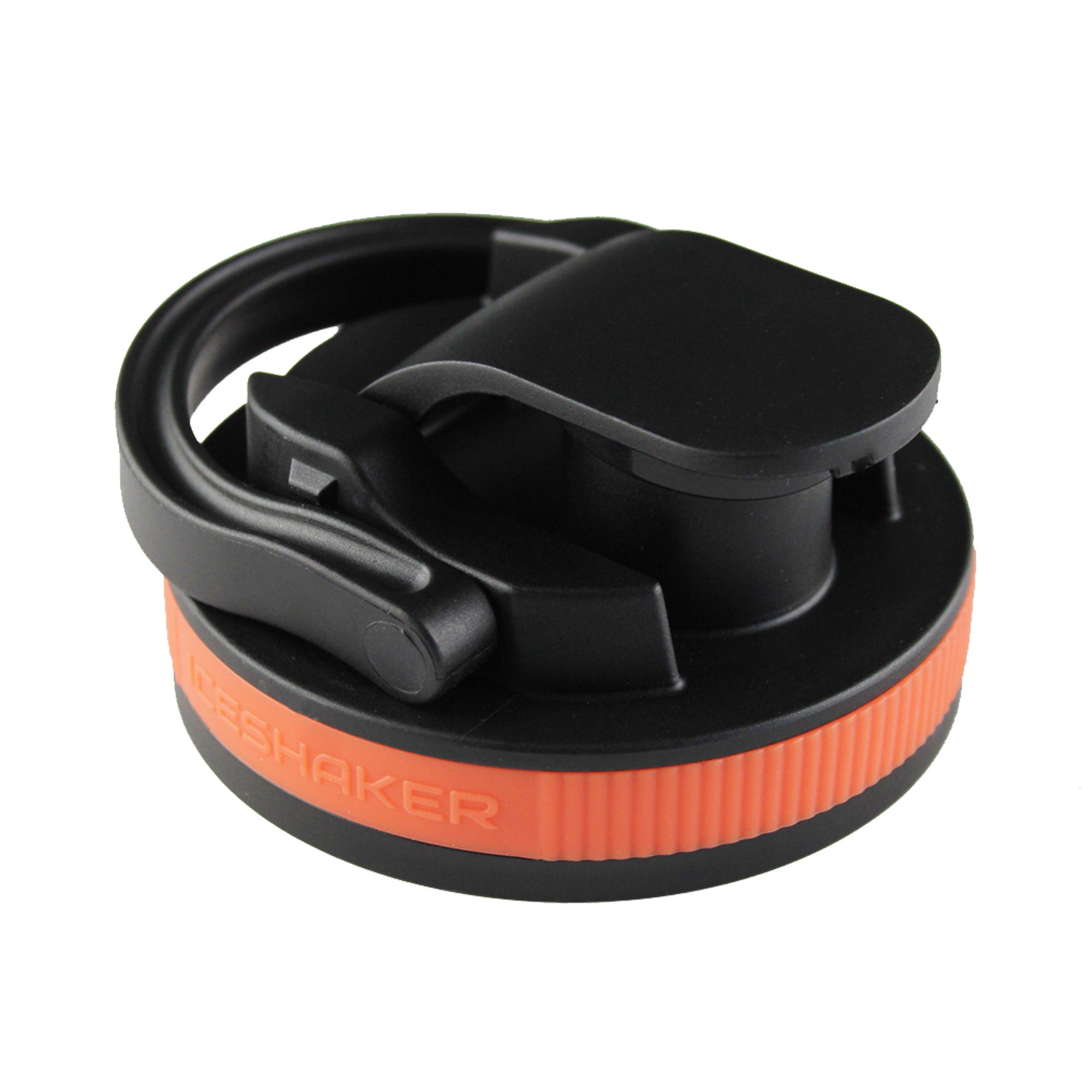 26oz Shaker Bottle Lid - Black with Orange Band - Perfect for Protein Shakes, Gym & Sports Hydration