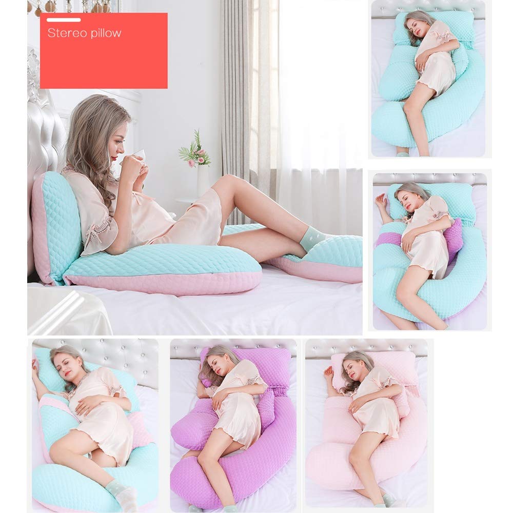 **Pregnancy Body Pillow with Adjustable Belt - Maternity Support for Back, Hips, Legs & Belly - Detachable & Washable Cotton Cover - Ideal for Sleeping, Nursing & Comfort During Pregnancy**