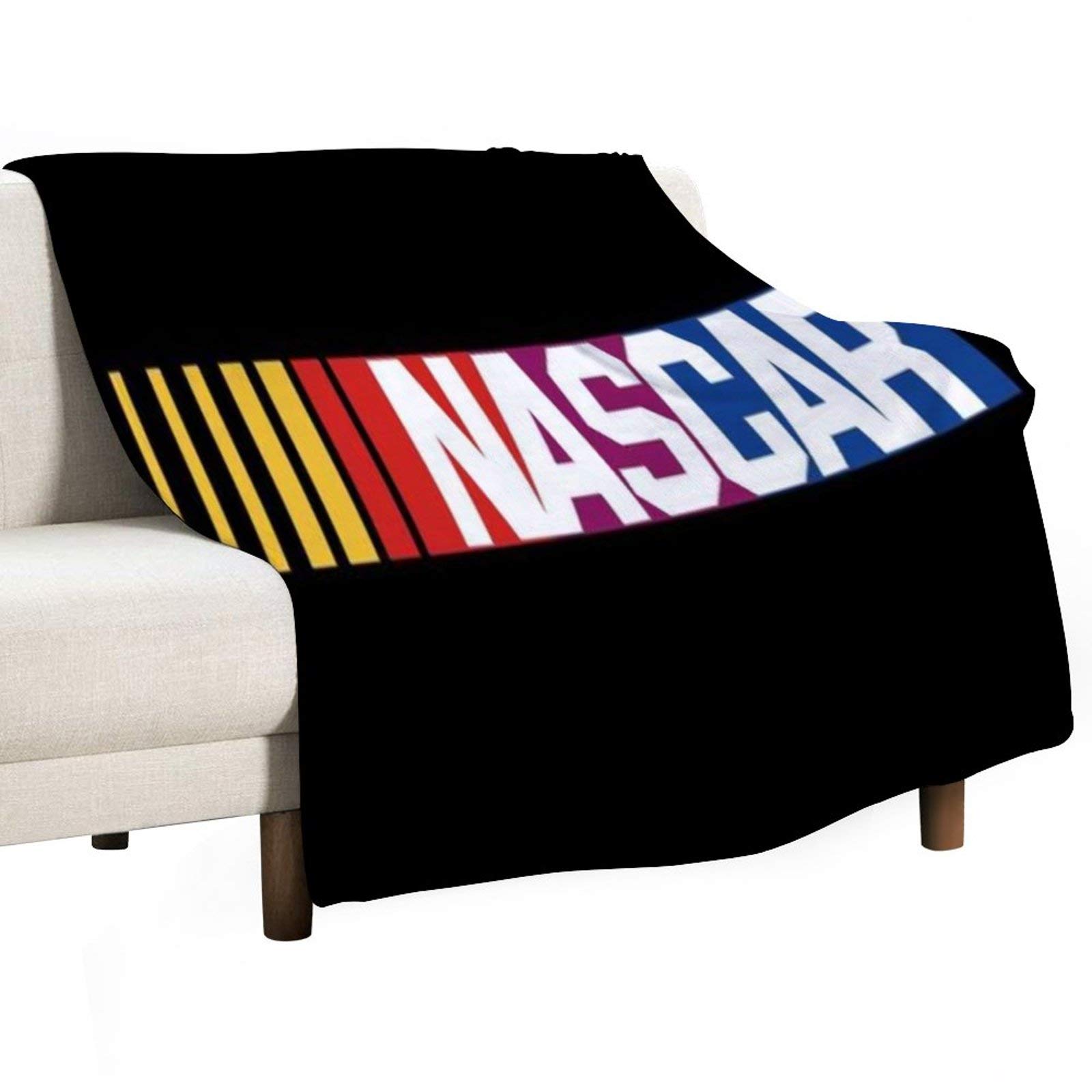 NASCAR Flannel Blanket - Soft Lightweight Microfiber Cozy Warm Fuzzy Throw Blanket for Bed, Sofa & Couch (40