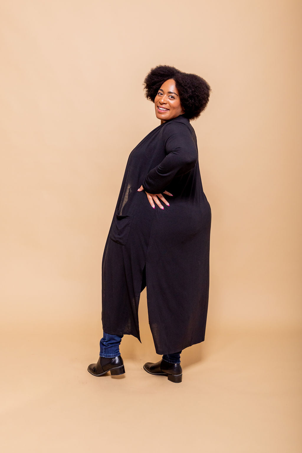 Black Jane Cardigan for Women - Cozy Knit Sweater for Fall & Winter - Perfect for Office, Casual Outfits and Layering