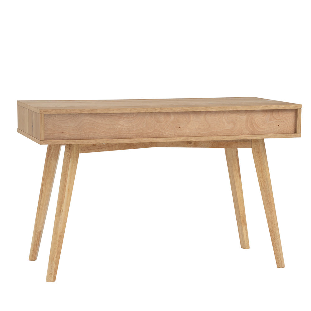 LOFTUS 120cm Oak Study Desk - Modern Writing Desk for Home Office, Dorm Room & Small Spaces - Sturdy Wooden Desk for Studying, Working & Remote Learning