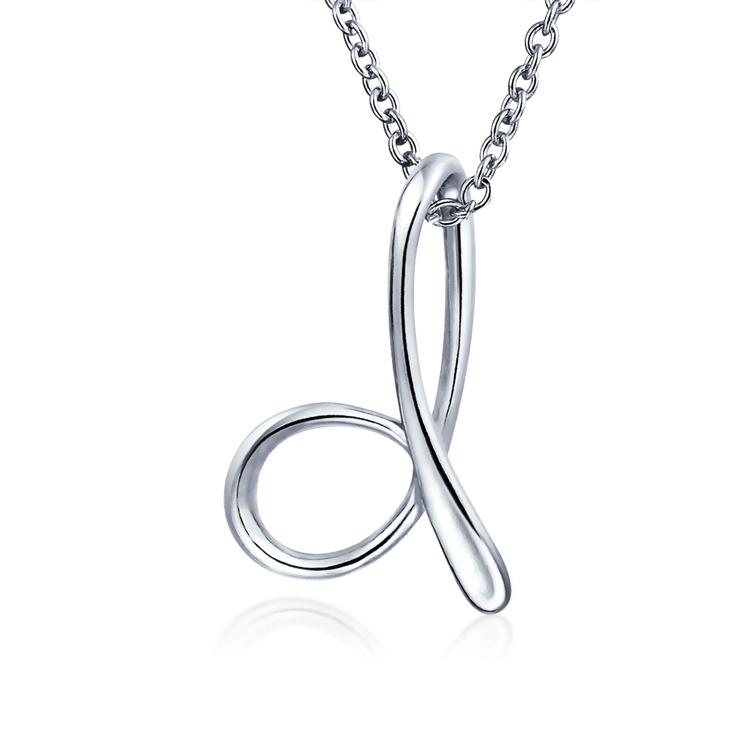 Personalized ABC Letter Pendant Necklace - 14K Gold Plated Sterling Silver for Women & Teens | Gift for Her