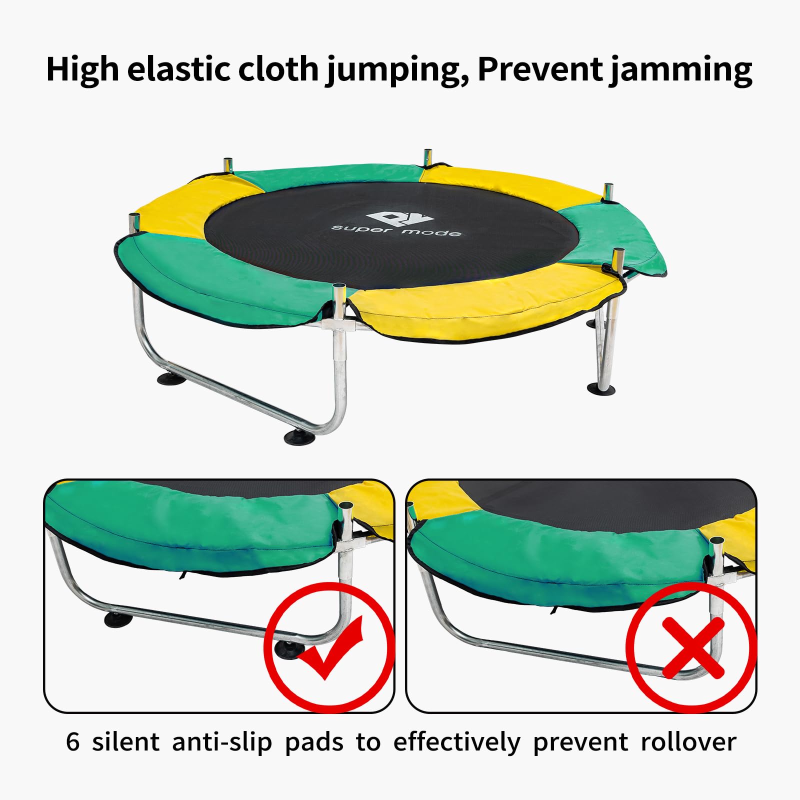 5FT Adjustable Kids Trampoline with Safety Enclosure Net - Indoor/Outdoor Toddler Trampoline for Boys & Girls | No-Gap Safe Design | Perfect Birthday Gift & Backyard Play Equipment for Children Ages 3-8