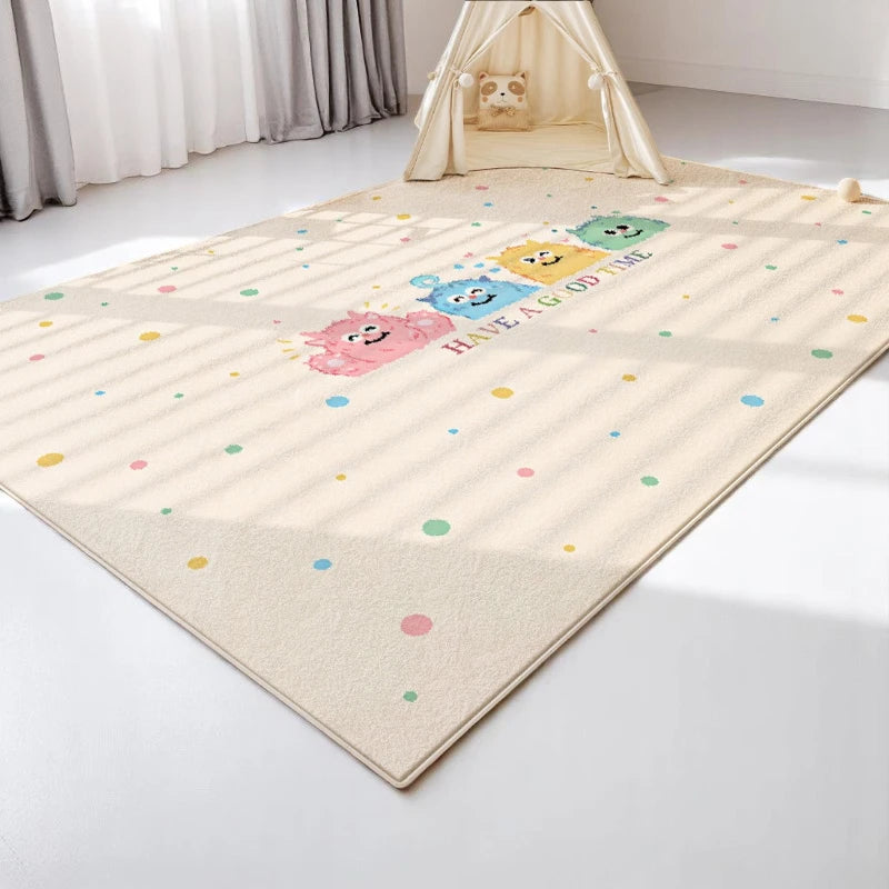 Abbie Velvet Funfriends Waterproof Nursery Rug - Soft & Safe Play Mat for Kids, Babies & Toddlers - Perfect for Playrooms, Daycares & Bedrooms