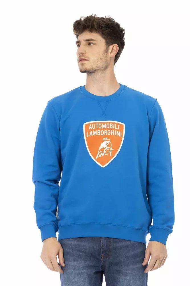 Lamborghini Men's Blue Cotton Sweater - Premium Soft Crewneck Pullover for Casual Wear & Gift Giving | Official Licensed Merchandise | Perfect for Car Enthusiasts & Fashion Lovers