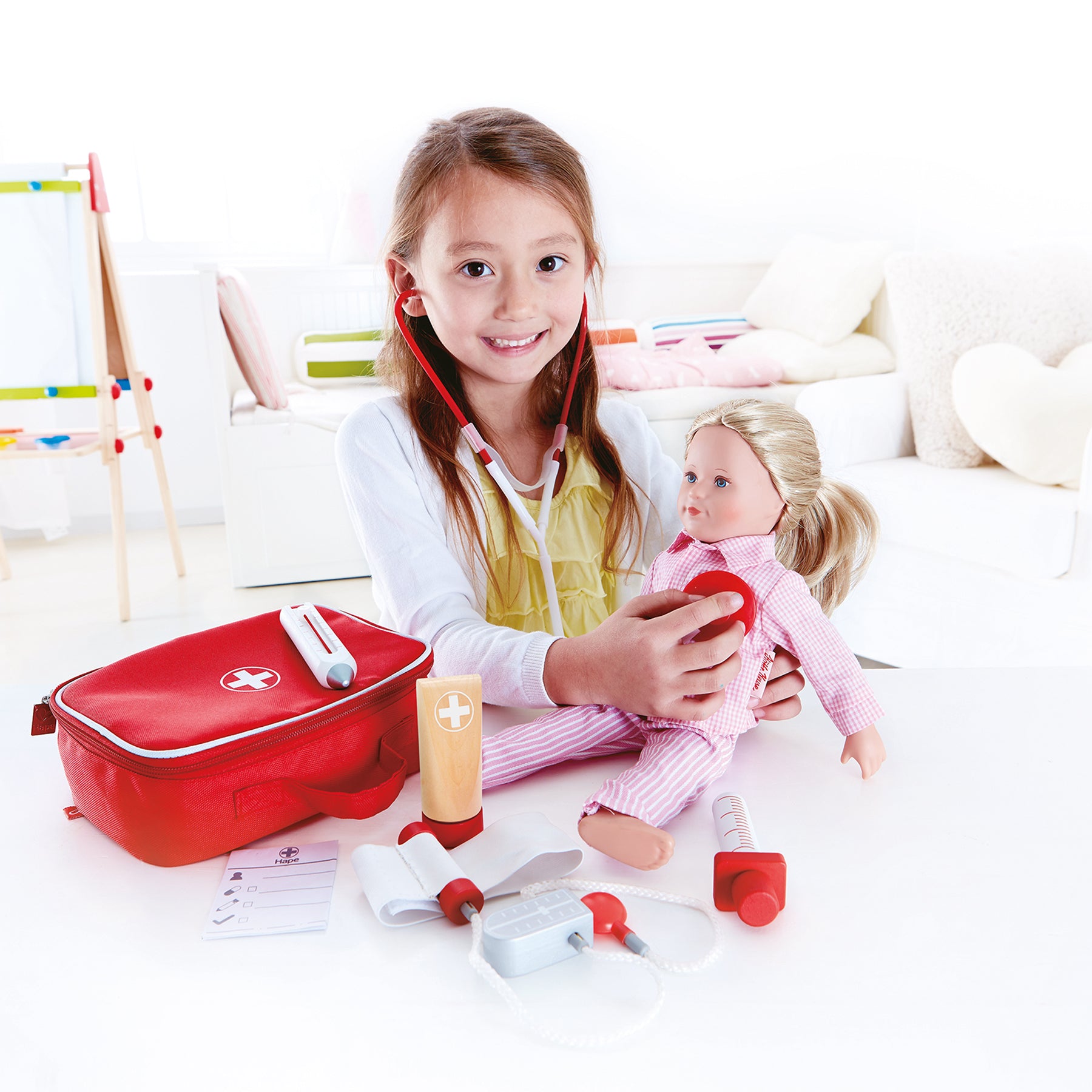 Beleduc 7 Piece Doctor On Call Playset - Realistic Medical Toy Kit for Kids | Pretend Play, Role Playing & Educational Fun