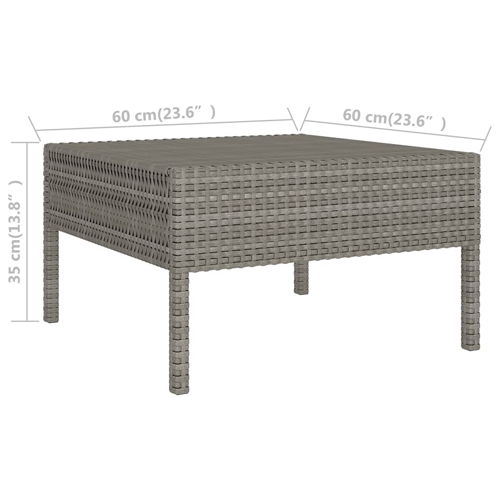 vidaXL 10-Piece Patio Lounge Set with Cushions - Durable Poly Rattan Outdoor Furniture with Deep Seating - Weather-Resistant Gray & Anthracite Sectional Sofa Set - Perfect for Backyard, Poolside, and Family Gatherings