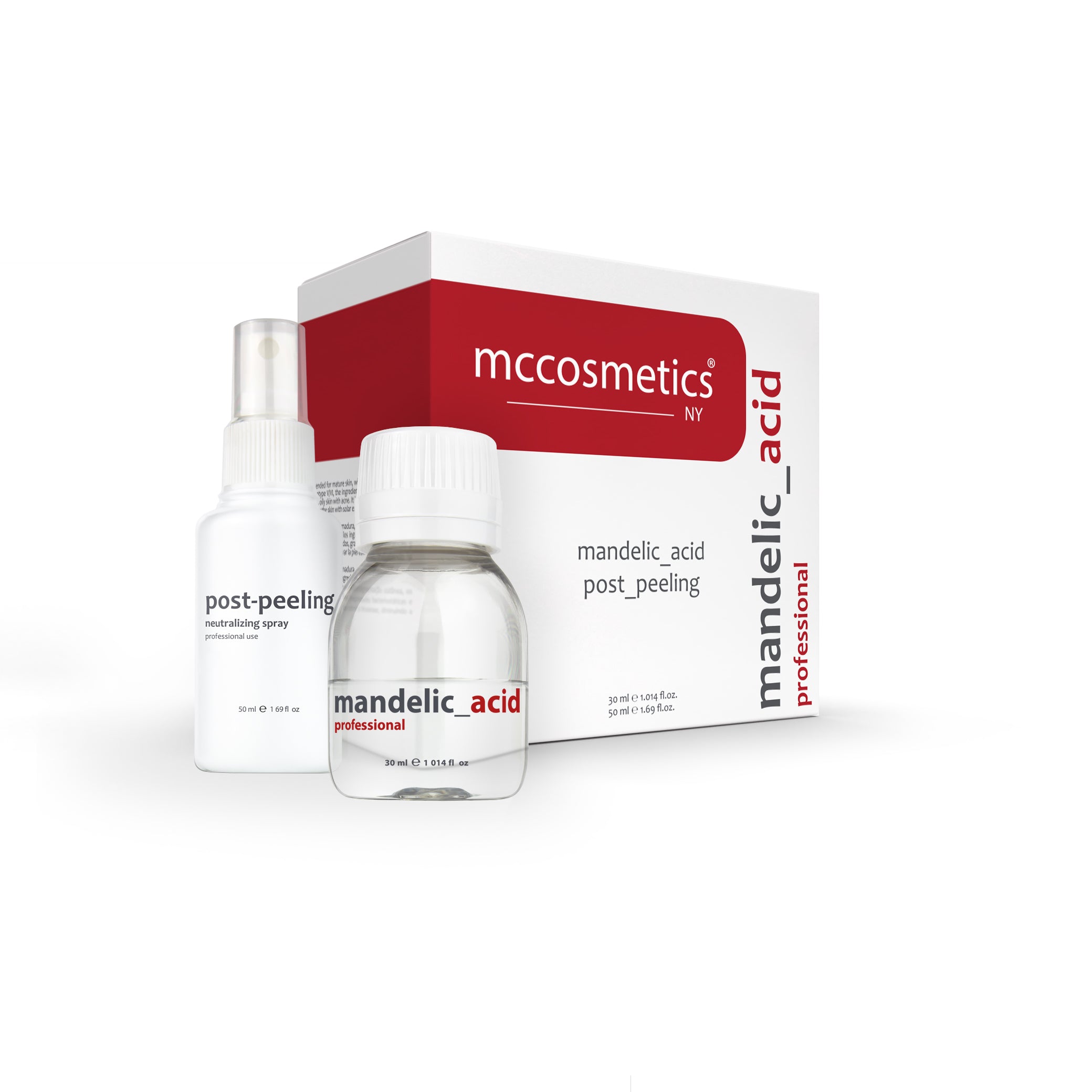 MCCosmetics NY | Mandelic Acid Peel Kit with Post-Peeling Neutralizing Spray – Gentle Exfoliation for Brighter Skin | At-Home Facial Treatment for Acne, Dark Spots & Fine Lines