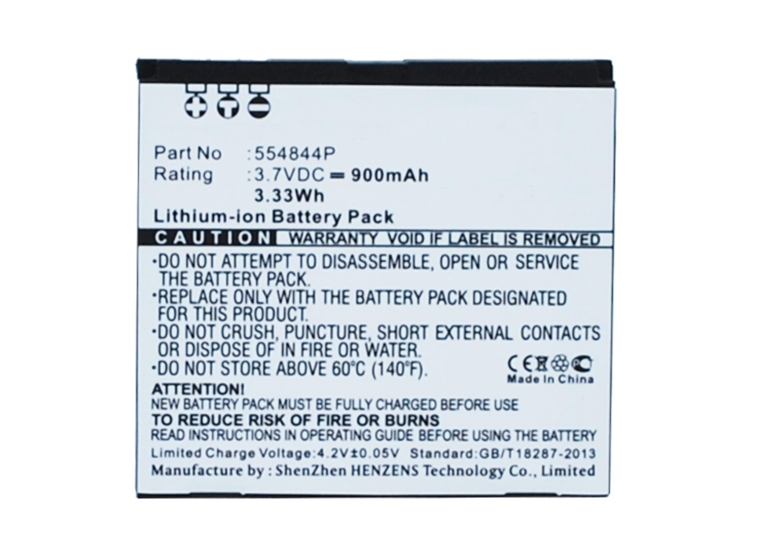 Synergy Digital GPS Battery - 800mAh Li-ion 3.7V Replacement for Takara GP55BT & WayteQ 554844P - Ultra High Capacity Power Solution for Outdoor Navigation, Hiking, and Road Trips