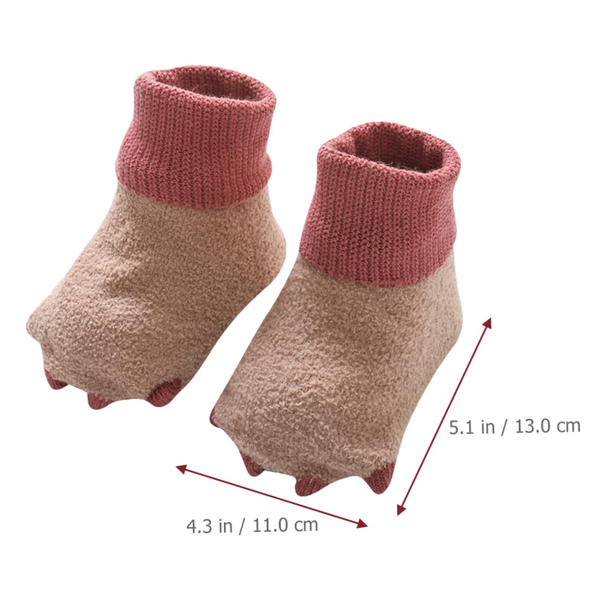 SAFIGLE 5 Pairs Winter Warm Socks for Women - Breathable Thermal Socks with Non-Slip Design, Soft Pink Polyester Blend - Perfect for Cold Weather, Hiking, and Indoor Comfort