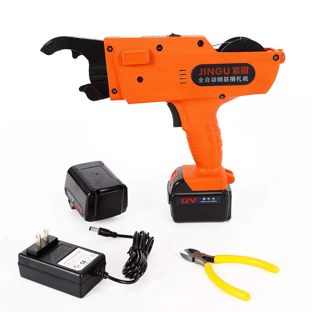 Automatic Handheld Rebar Tier Tying Machine - Steel Bar Binding Tool for 30mm-60mm Rebar with Charger | Construction Site, Concrete Reinforcement & DIY Projects