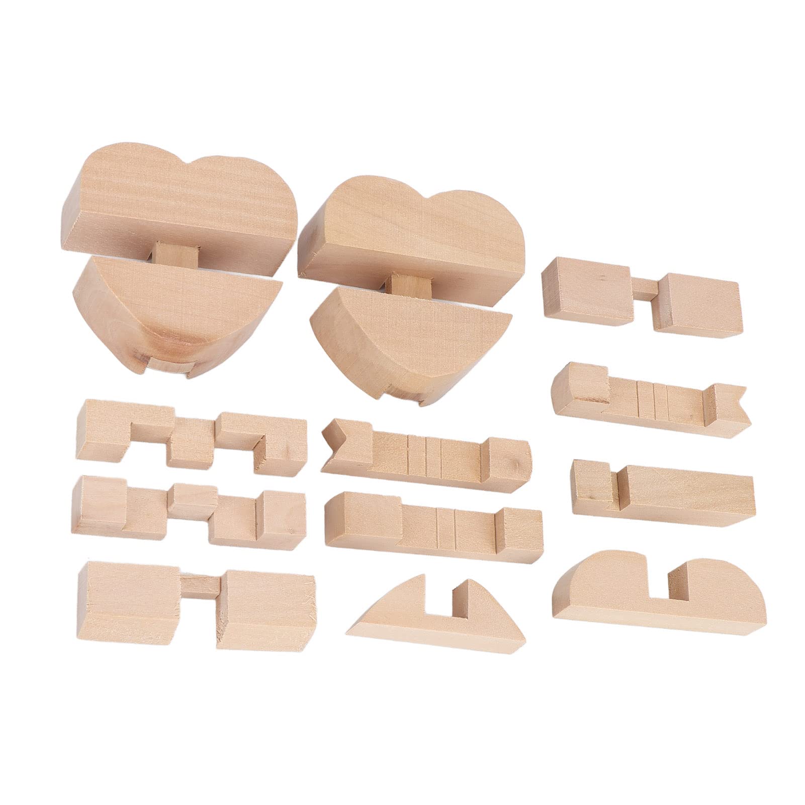 Wooden Puzzle Lock Toy - Brain Teaser & Interlocking Game for Kids & Adults - Fun Home & Travel Entertainment