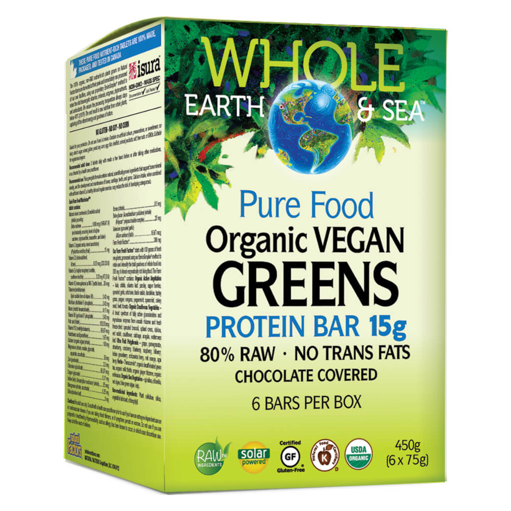 Organic Vegan GREENS Protein Bars - Gluten-Free, Non-GMO, Plant-Based Energy Snacks for Fitness & Healthy Lifestyle - Perfect for Workouts, Hiking, and On-the-Go Nutrition