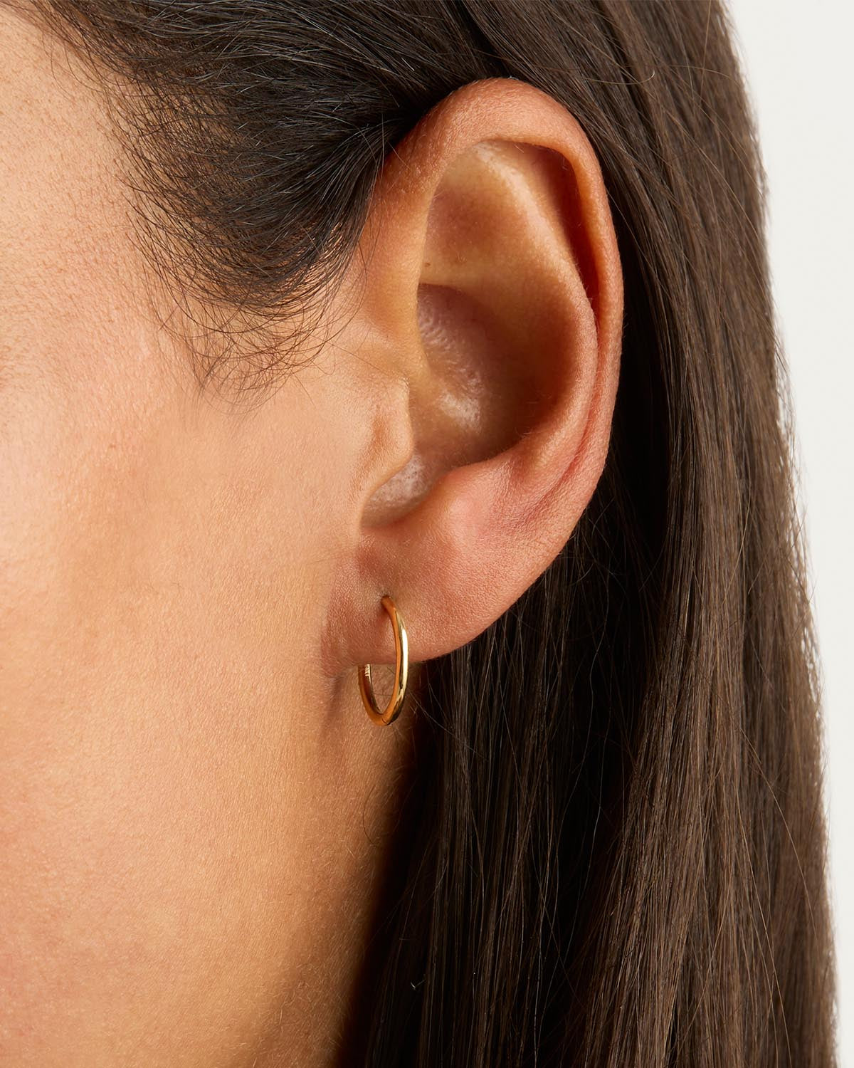 14K Solid Gold Sleeper Hoop Earrings - 9mm, 11mm, 13mm Sizes - Hypoallergenic Comfort Fit for Everyday Wear & Sensitive Ears