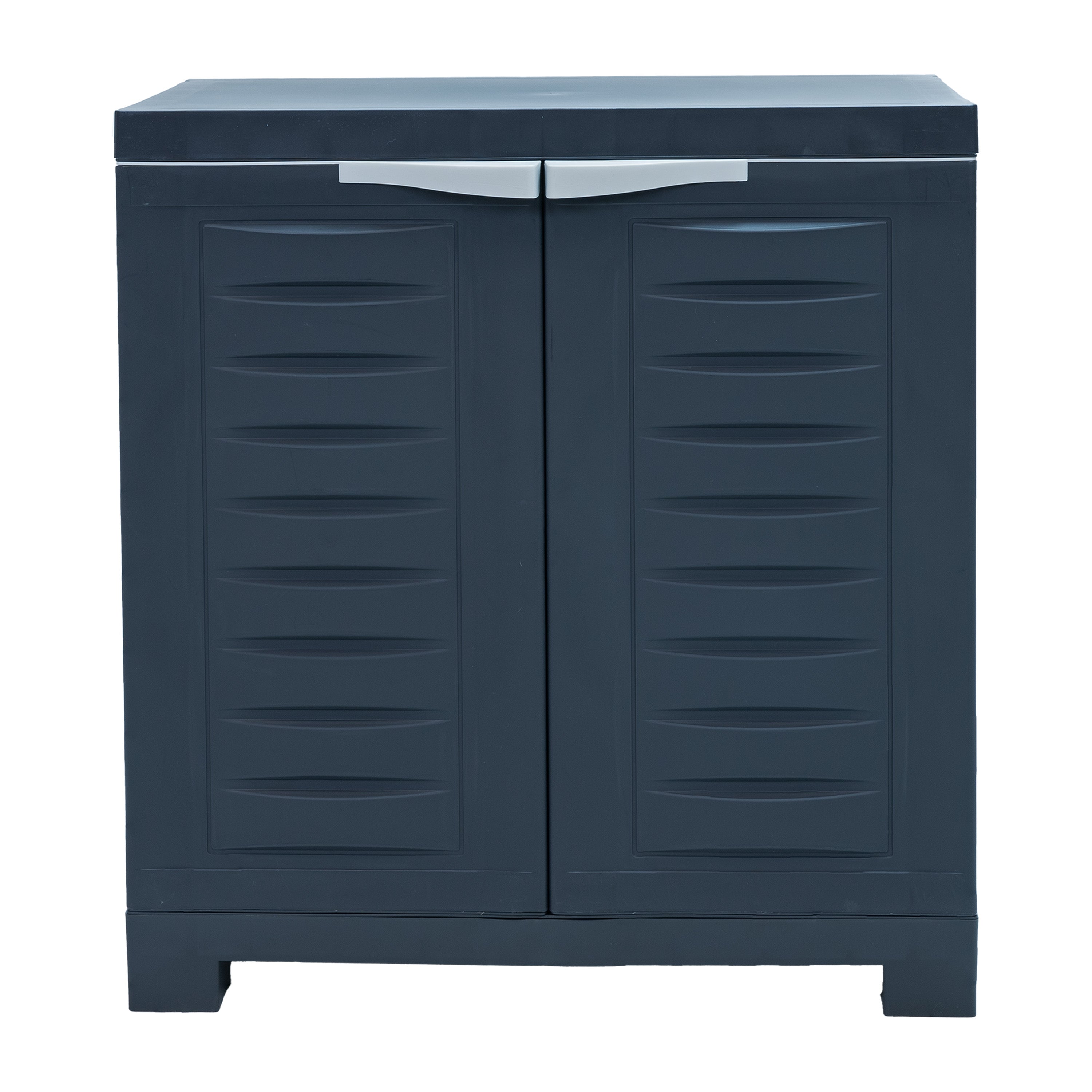 Durable Plastic Garage Storage Cabinet with Adjustable Shelves - Heavy-Duty Organizer for Tools, Gardening Supplies & Home Organization